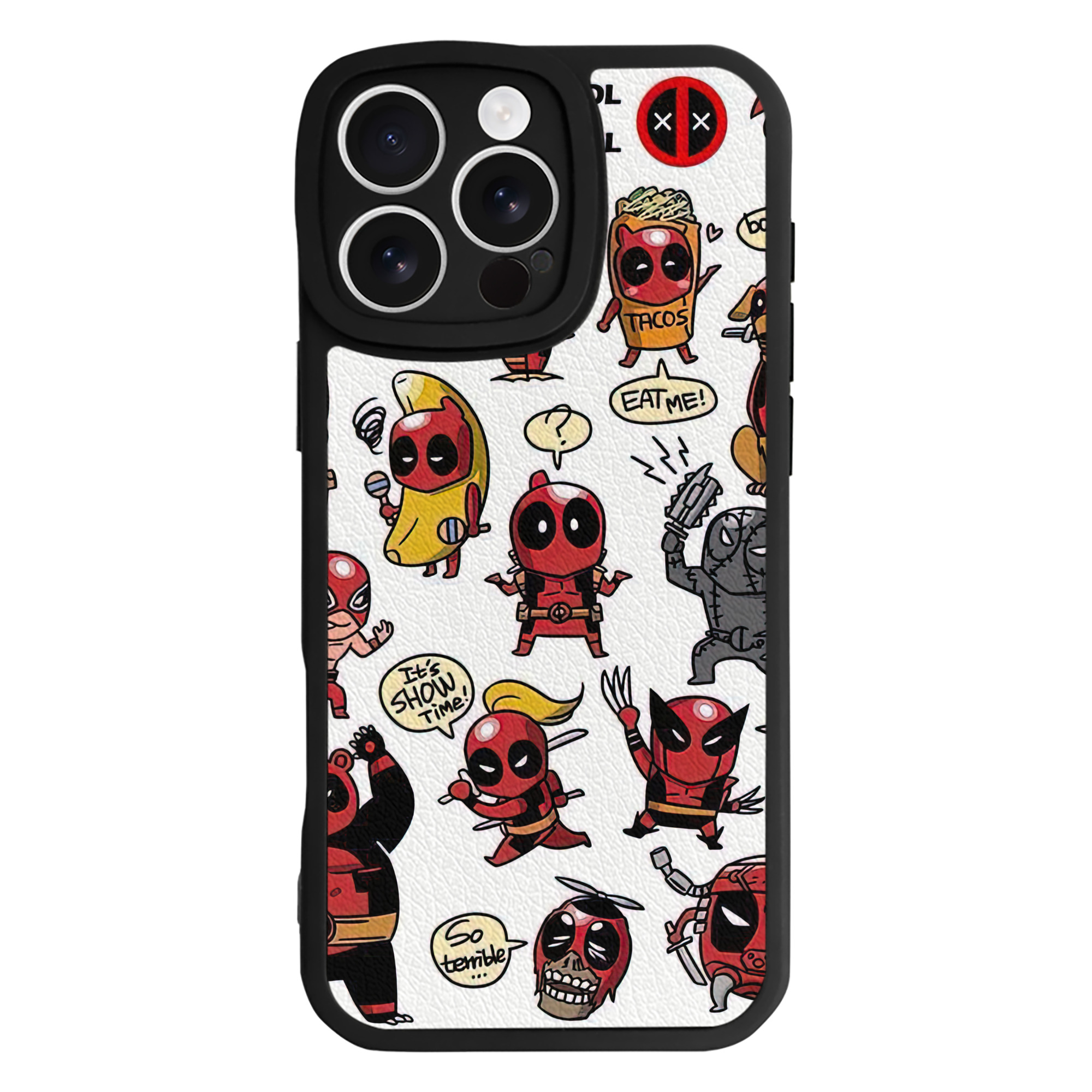 （画像用） Deadpool デッドプール 【iPhone 16シリーズ対応】シリコンスマホケース（レザー調） 材質：シリコン